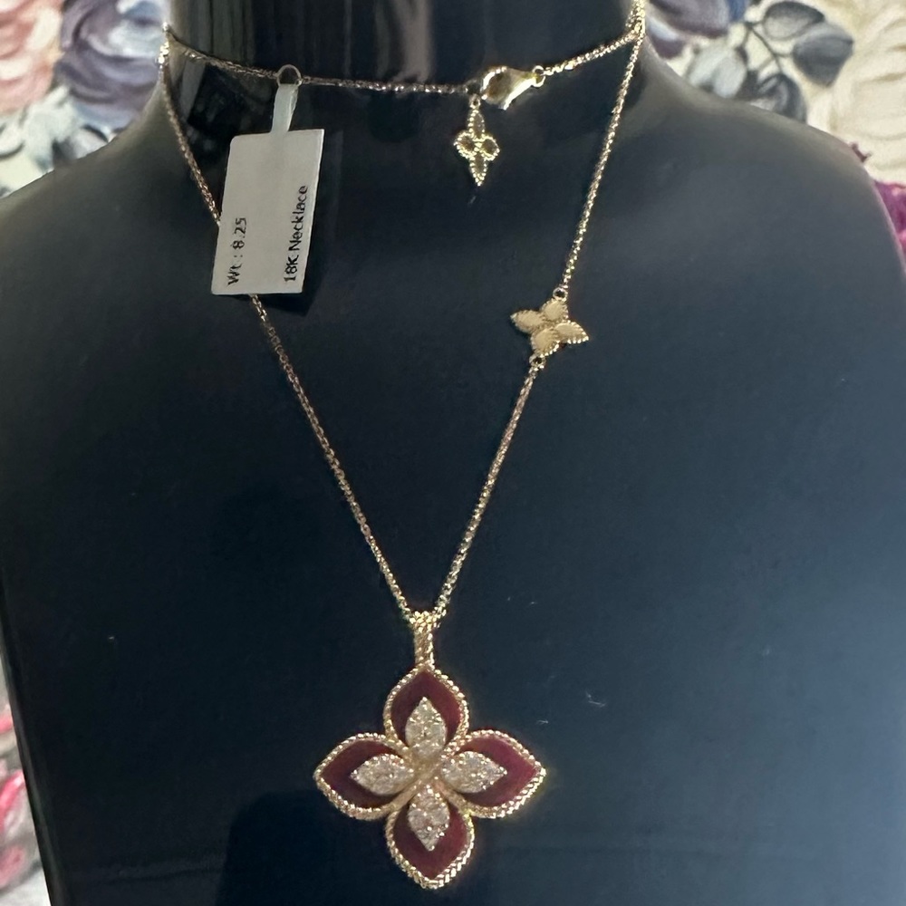 ❌SOLD❌🌺NEW REAL 18K SAUDI GOLD NECKLACE🌺